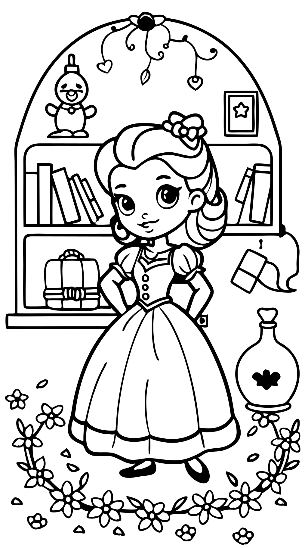 coloring pages for belle